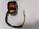 Right side start and kill switch for motorcycle from ChinesePartsUSA, showing the black switch assembly with wiring connections.