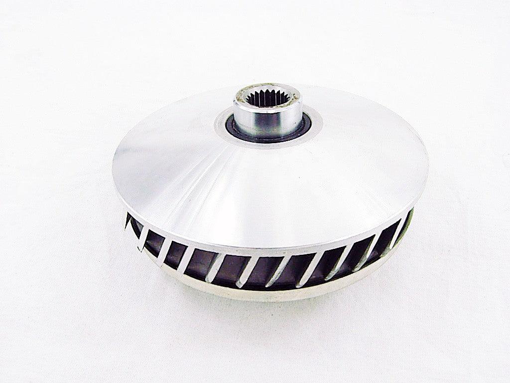 Variator assembly CF250 250cc scooter part with metal fins on white background