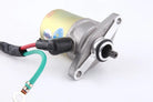 GY6 50cc electric starter motor with 10 teeth splines and wiring for scooter or ATV