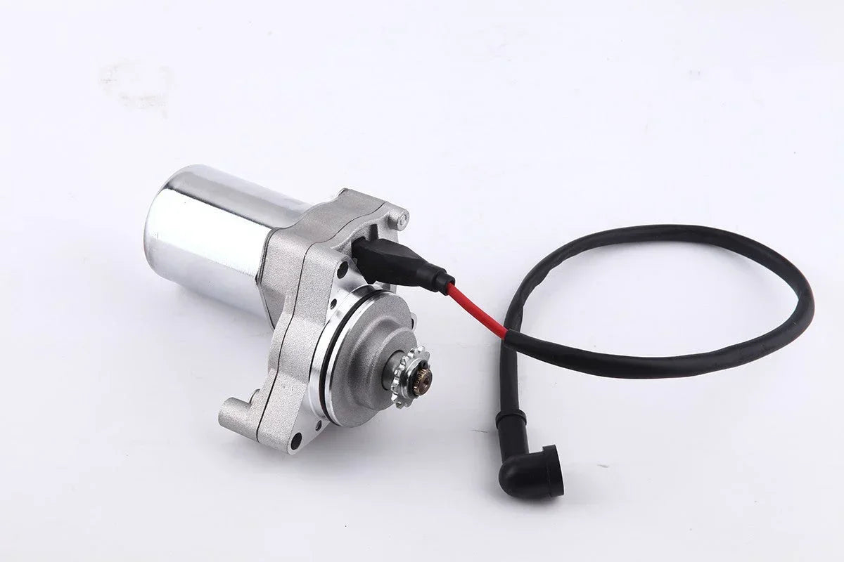 Small ATV starter with 3-bolt upper mount for TaoTao 90cc, 110cc, and 125cc ATVs by ChinesePartsUSA, durable and easy to install.