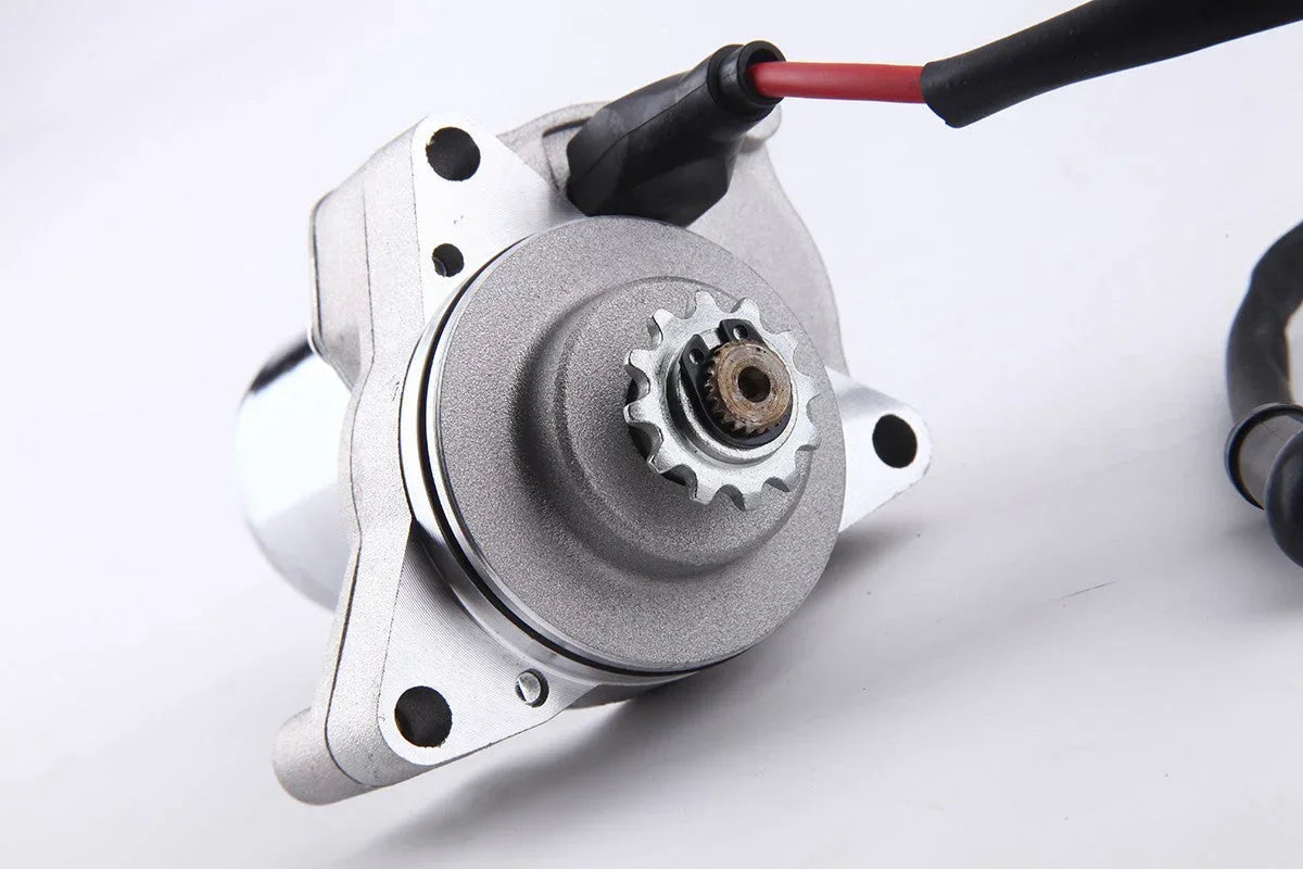 Small ATV starter with 3-bolt upper mount for TaoTao 90cc, 110cc, 125cc ATVs by TaoTao Parts, suitable for ChinesePartsUSA.