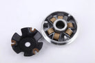 GY6 variator kit with roller weights for 125cc 150cc scooter or go-kart on white background