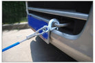 4M 5-ton steel tow rope with PVC jacket and drop-forged steel hooks, designed for heavy-duty vehicle towing and recovery.