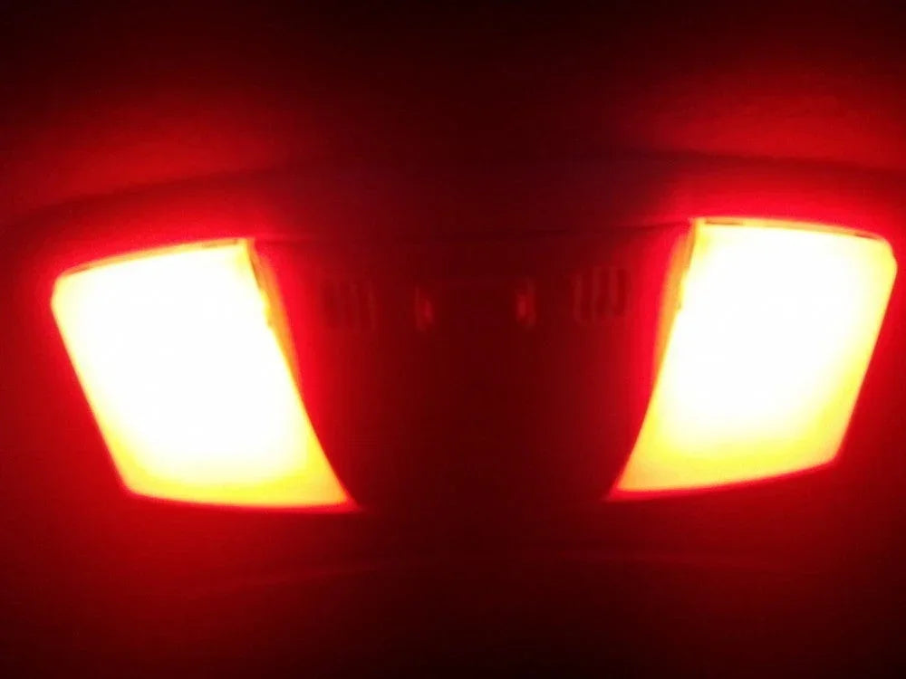 Red 5050 LED bulb for car interior and license plate, 12V universal accessory by ChinesePartsUSA.