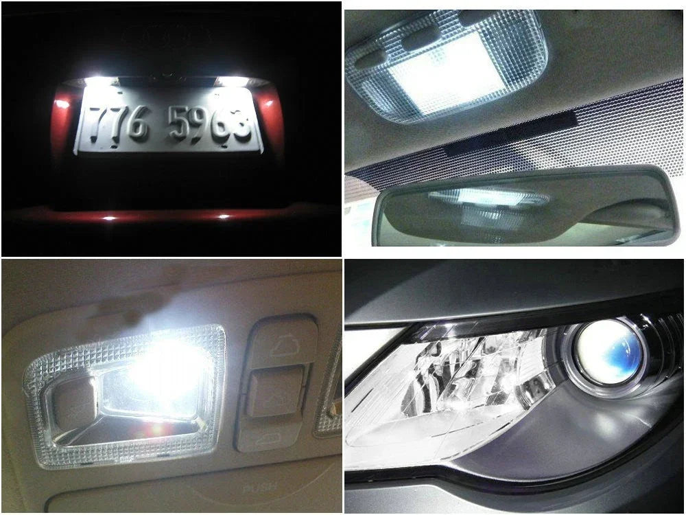 ChinesePartsUSA 5050 LED bulb 12V white for car interior and license plate lighting, universal accessory for vehicle customization.