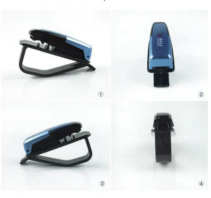 Universal car accessories clip holder for sunglasses, cards, and pens, by ChinesePartsUSA, designed for auto interior organization.