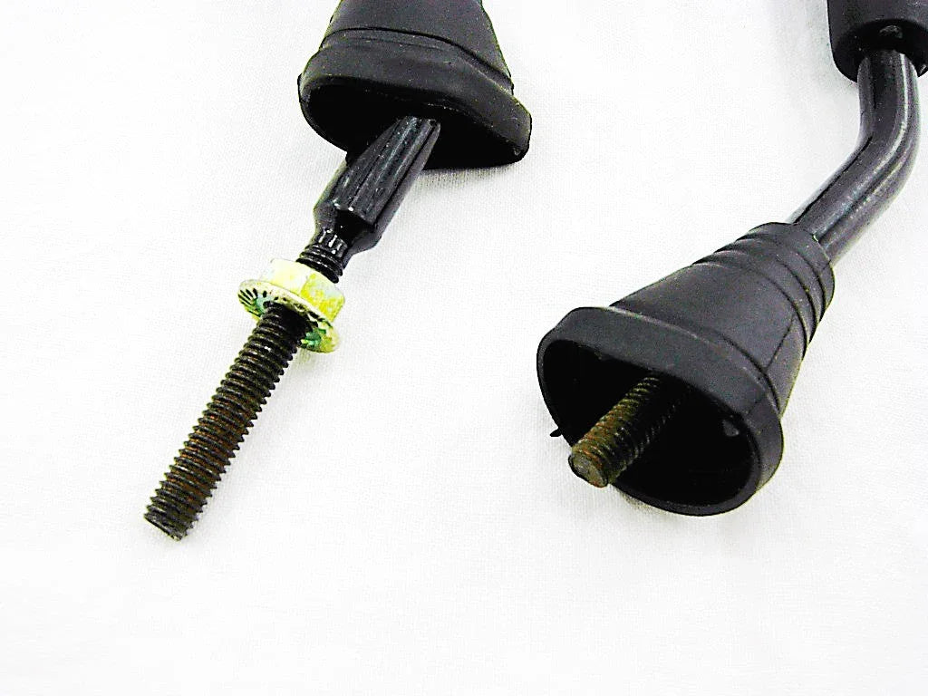 6mm Mirror (set) GY6 White/Black - ChinesePartsPro