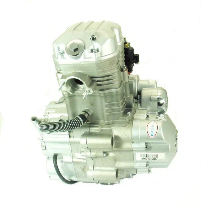 250cc liquid-cooled engine from vendor-unknown with detailed metal components and cooling system visible.