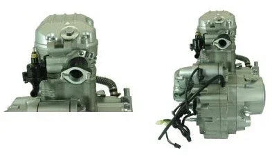 Liquid-cooled 250cc engine from vendor-unknown, showing detailed view of the compact, high-performance motorcycle engine.