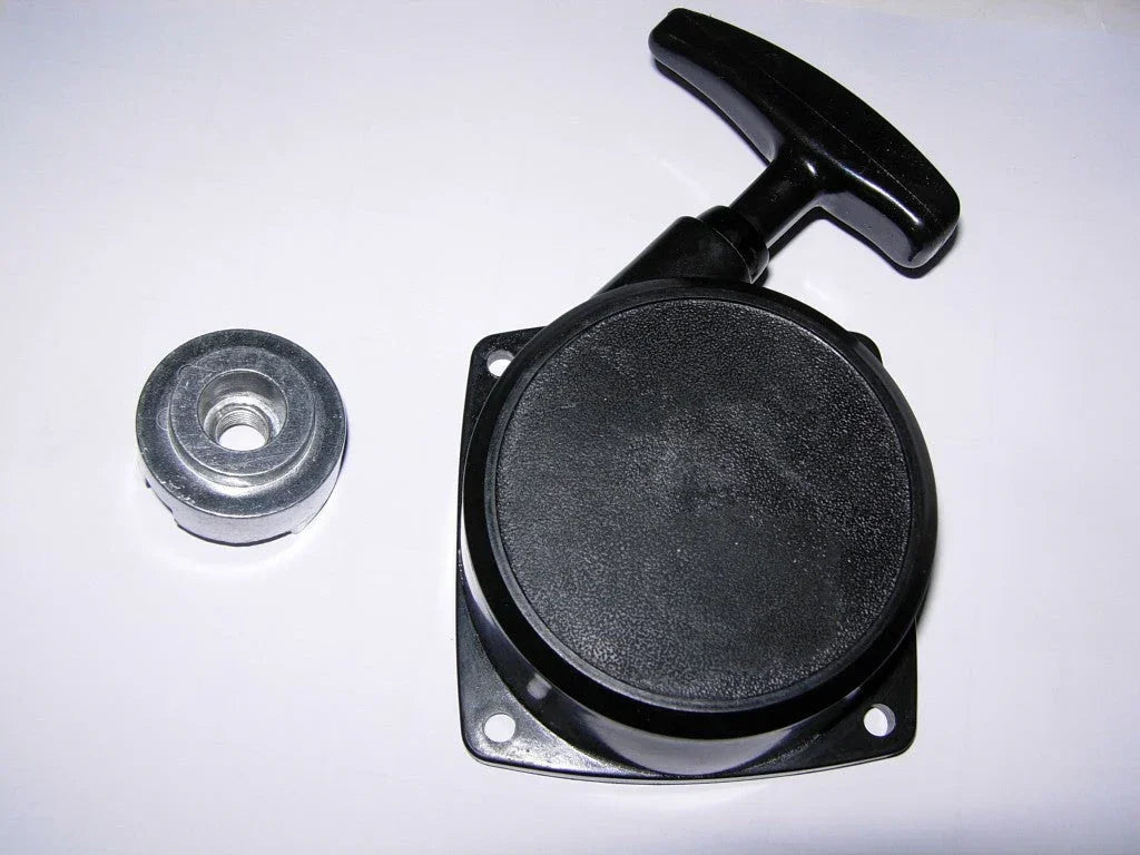2-stroke pull starter for 33cc to 49cc engines, Type-3, with recoil handle and starter assembly for small engine repair.