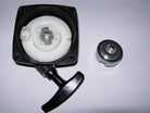 Pull starter for 33cc to 49cc 2-stroke engines, Type-3, suitable for small motorized equipment, in black and metal finish.