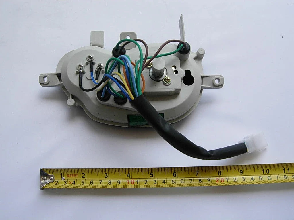 Speedometer (B09) assembly for GY6 50cc and 150cc scooters, showing dial and mounting components.