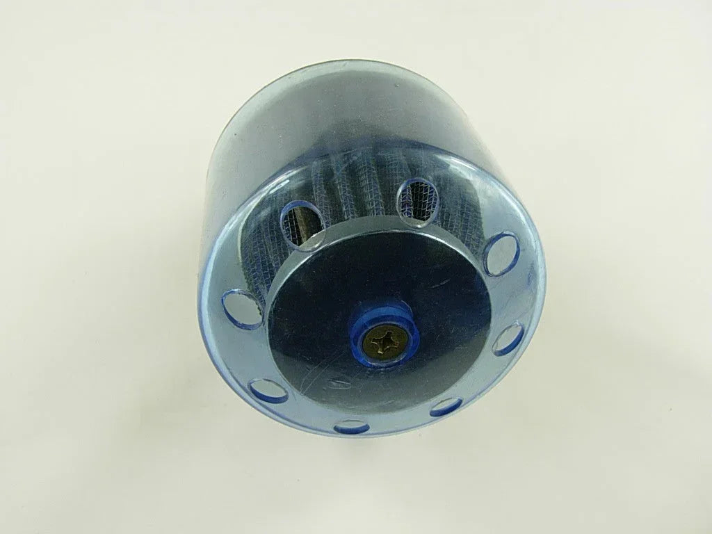 35mm 30-degree air filter for dirt bikes, shown attached to dirt bike part, designed to improve airflow and engine performance.