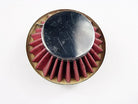 35mm air filter for dirt bikes, close-up of a round, high-performance motorcycle part with mesh and rubber frame.
