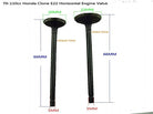 Dirt bike valve assembly for 70cc, 90cc, and 110cc engines, compatible with various models, shown in close-up.