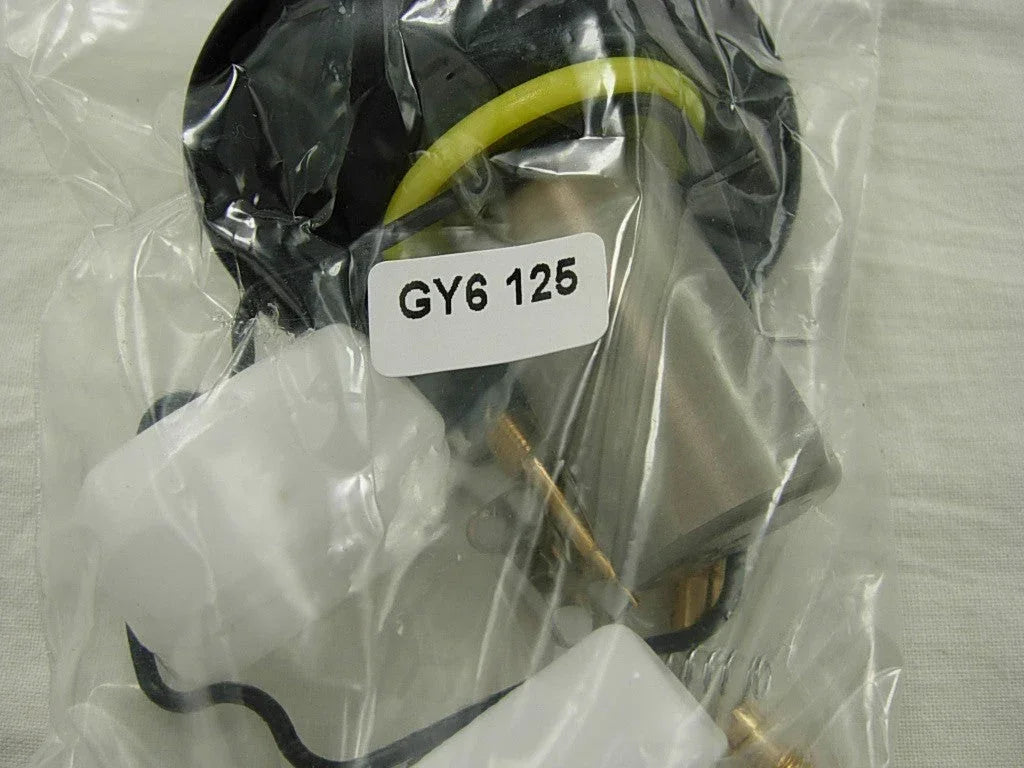 24mm Carburetor Repair Kit for GY6 125cc dirt bikes, compatible with vendor-unknown GY6 engine models, includes essential repair components.