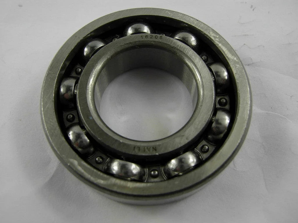 Close-up of metal ball bearing used in motorcycles, ATVs, scooters, and go-karts.