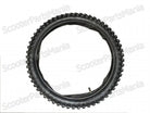 21 inch front tire with tube for dirt bike or motorcycle, knobby tread, black rubber
