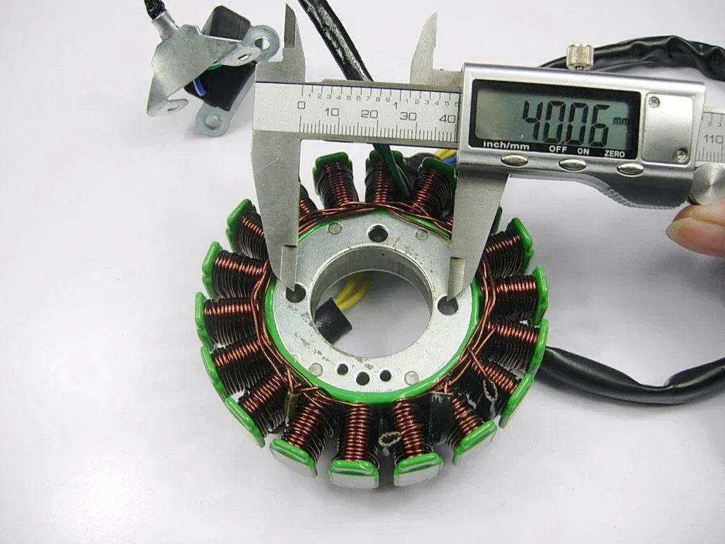 250cc Linhai-style engine magneto part, 172 mm engine component for small engines, black metal with wiring visible.