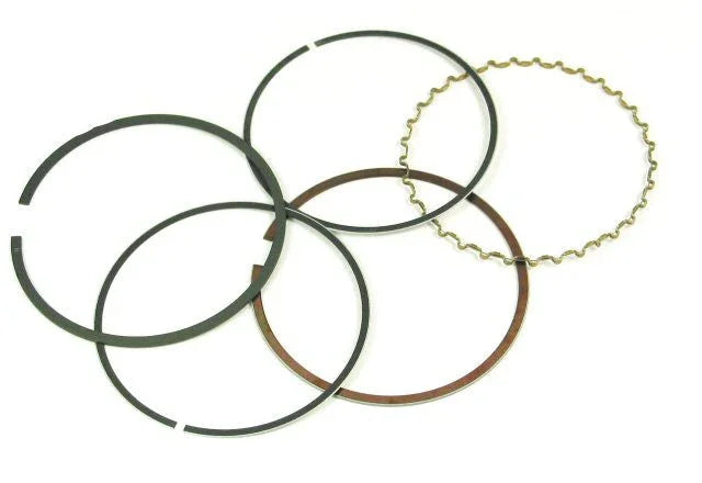 250cc piston ring set for engine parts, showing metallic rings with precise grooves, designed for engine performance.