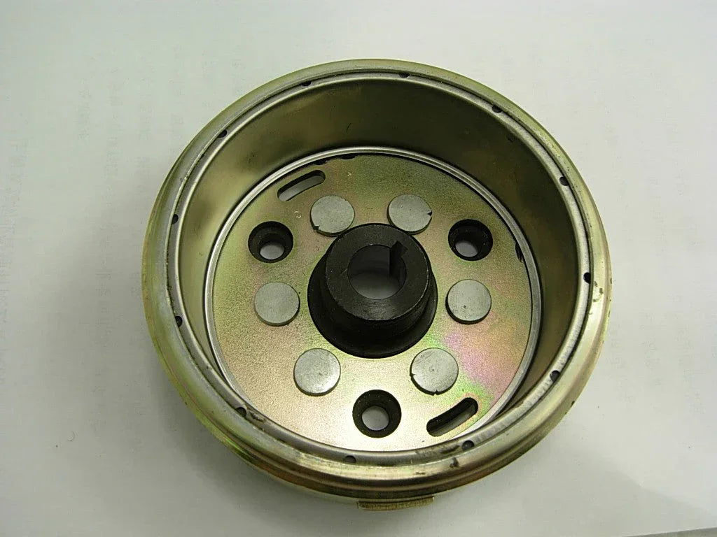 250cc rotor for CF250 motorcycle, shown as a metal engine part with a circular shape and mechanical details.