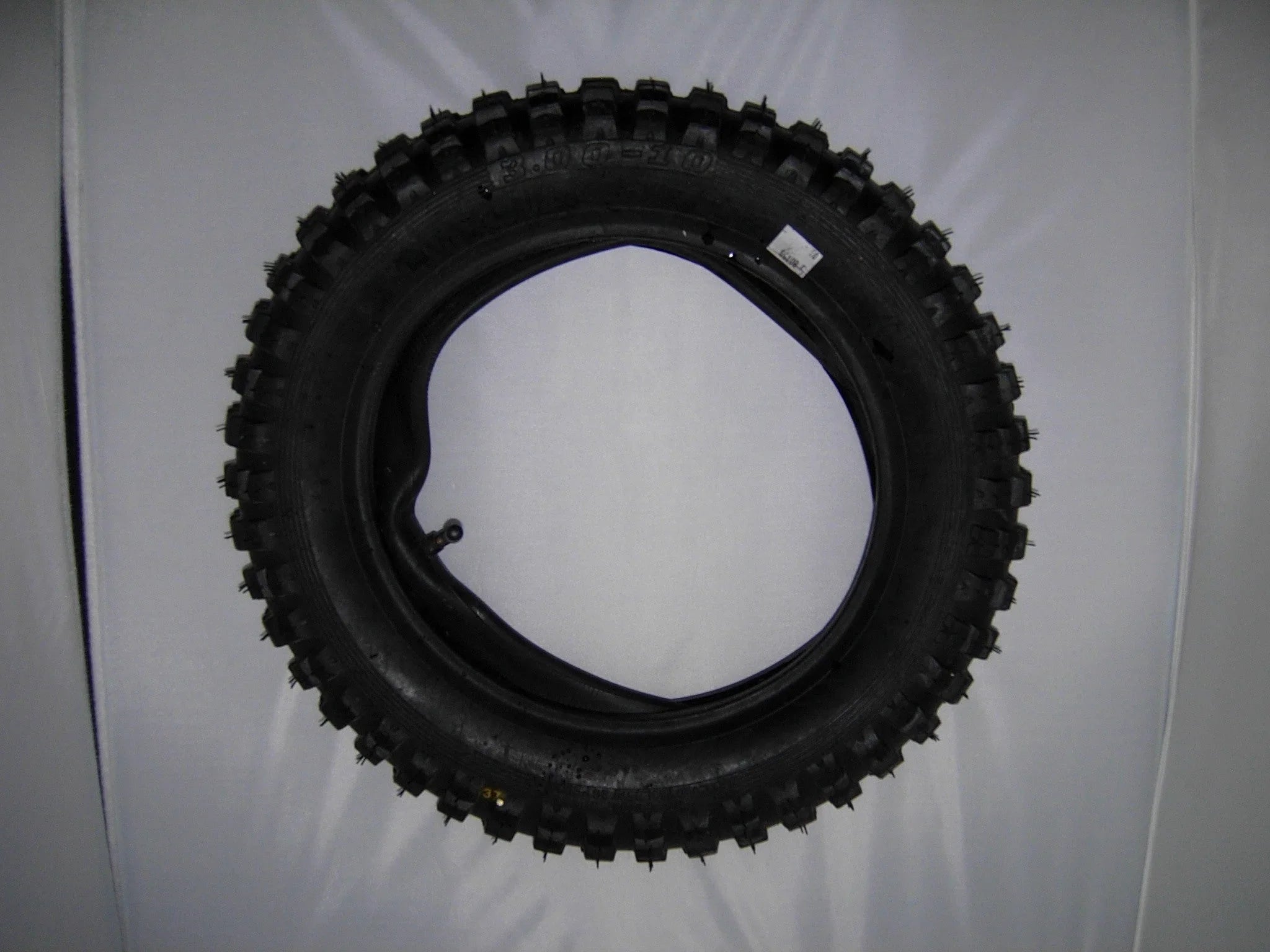 3.00-10 knobby tire with inner tube for GY6 50cc scooter, off-road tread pattern