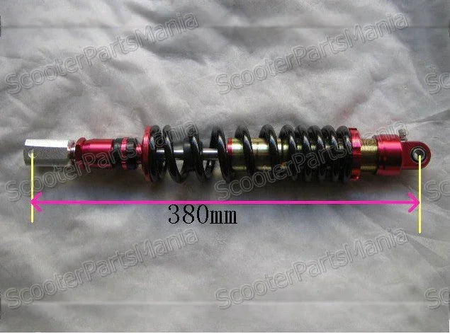 38cm rear shock absorber, vehicle suspension part from vendor-unknown, shown in close-up image.