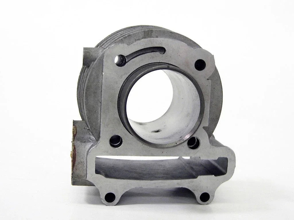39mm QMB139 GY6 50cc engine cylinder for scooter, showing the metal cylinder with piston and cooling fins.