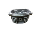 57mm 150cc GY6 cylinder head without valve, non-EGR, black metal engine part for scooter or ATV engine repair.