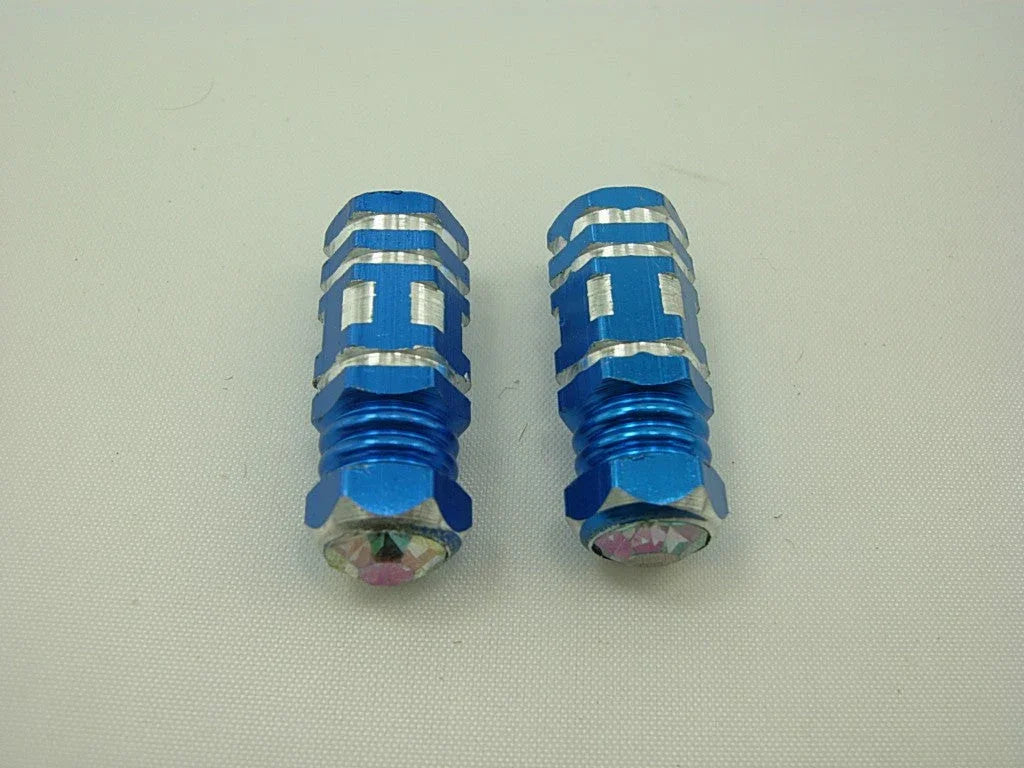 Alloy Valve Caps Blue M8 screw bolt nut - ChinesePartsPro