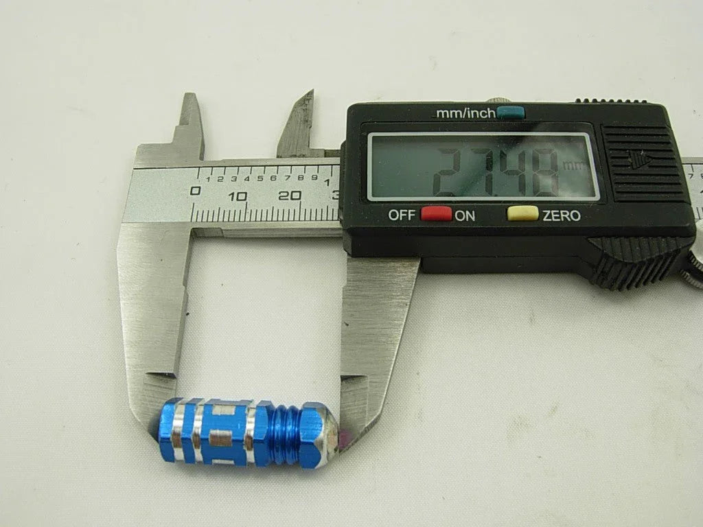 Alloy Valve Caps Blue M8 screw bolt nut - ChinesePartsPro