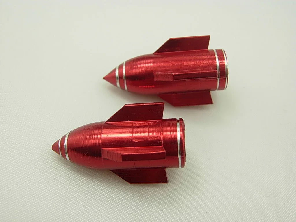 Alloy Valve Caps Red M8 screw bolt nut - ChinesePartsPro