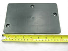 Battery cover lid fairing for GY6 125cc scooter, vehicle body part in black plastic with mounting points.