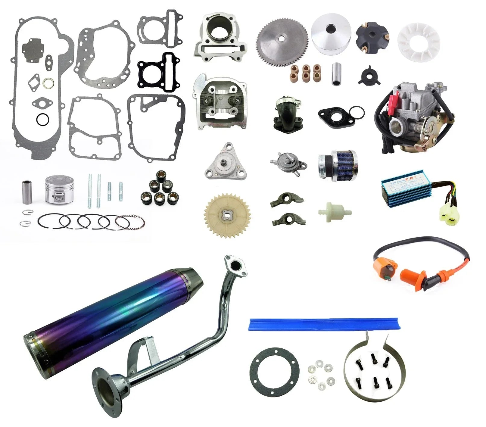 Big Bore Kit 100cc 50mm GY6 Performance Engine 64mm Valve