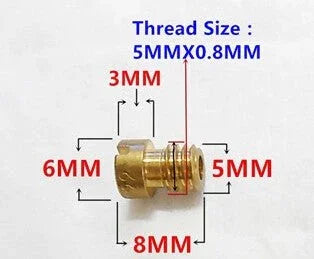 Carburetor CVK Main Jet (110) GY6 125CC 150cc - ChinesePartsPro