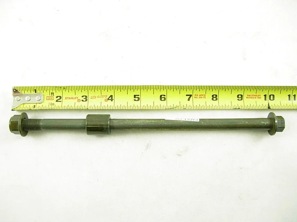 Front wheel axle for GY6 125CC scooter, durable metal part designed for reliable wheel attachment and smooth ride performance.