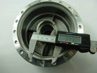 Front wheel hub for A100 engine motorcycle, metal part with mounting holes, designed to connect the wheel and axle.