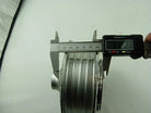Front wheel hub for A100 engine motorcycle, made of metal, with spokes and mounting points, designed for motorcycle front wheel assembly.