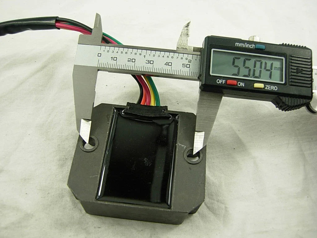 GY6 125cc 150cc rectifier for scooters, featuring a compact design and electrical connectors.