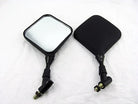 Set of 8mm mirrors for GY6 scooters, compatible vehicle parts, featuring reflective glass and mounting brackets.