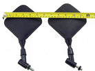Pair of 8mm mirror sets for GY6 scooters, vendor-unknown parts category, featuring reflective surfaces and mounting brackets.