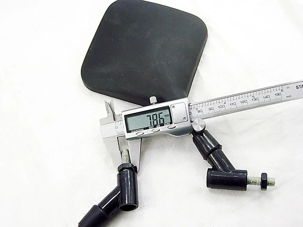 Set of 8mm mirrors for GY6 scooters, generic parts category, showing reflective surfaces and mounting brackets.