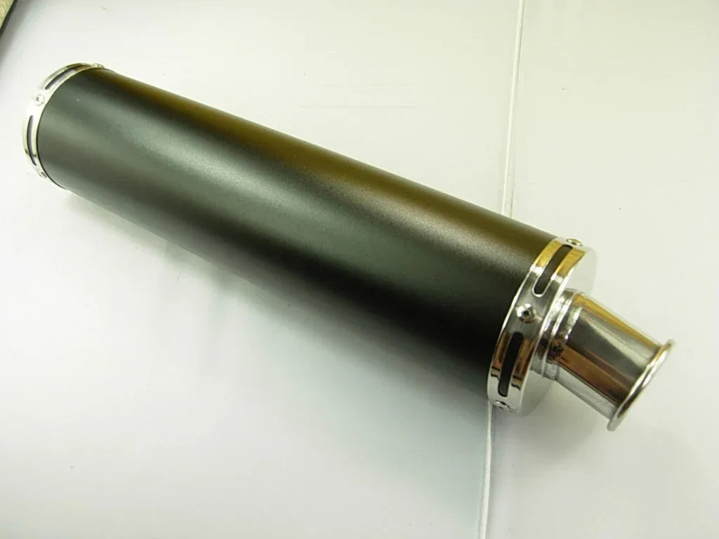 Performance Muffle exhaust GY6 50cc 125cc 150cc 180cc 250cc Matte Black - L - ChinesePartsPro