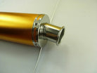 Matte purple Performance Muffle exhaust for GY6 50cc to 250cc scooters, shown in a close-up image.