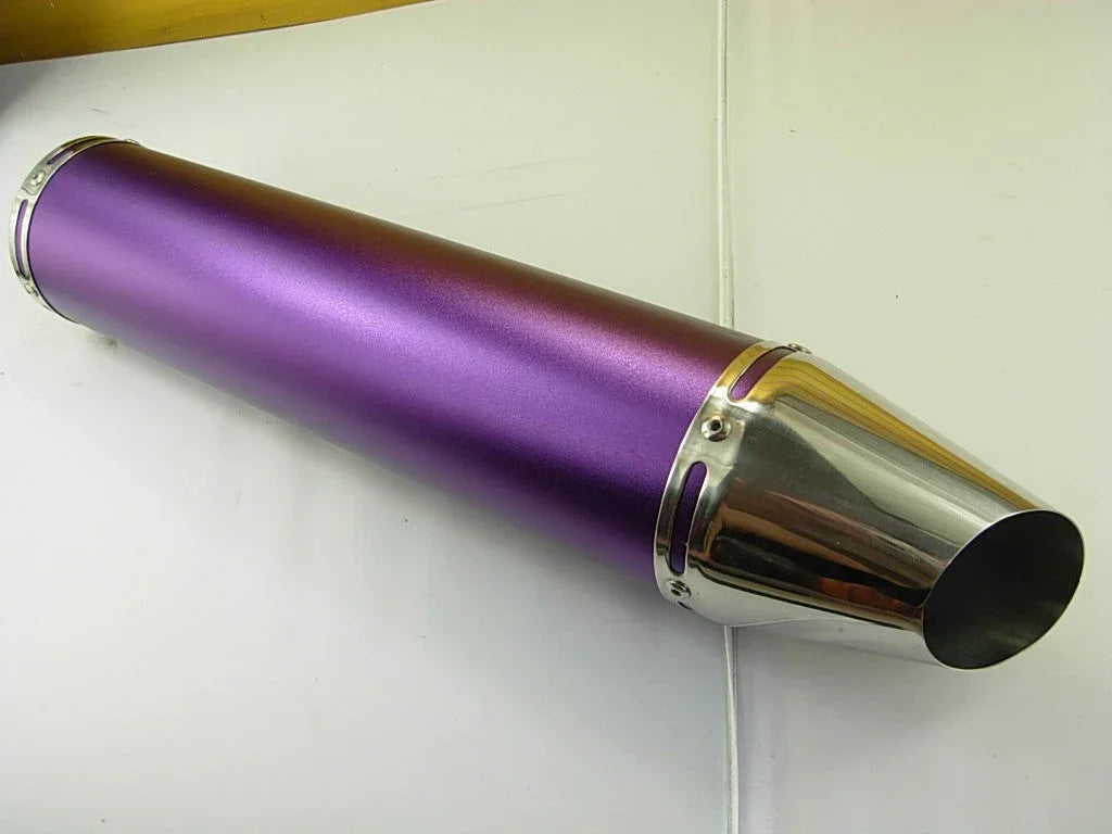 Performance Muffle exhaust GY6 50cc 125cc 150cc 180cc 250cc Matte Purple - L - ChinesePartsPro