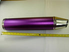 Performance Muffle exhaust GY6 50cc 125cc 150cc 180cc 250cc Matte Purple - L - ChinesePartsPro
