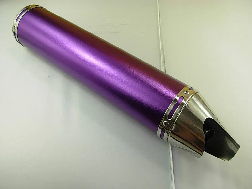 Performance Muffle exhaust GY6 50cc 125cc 150cc 180cc 250cc Matte Purple - L - ChinesePartsPro