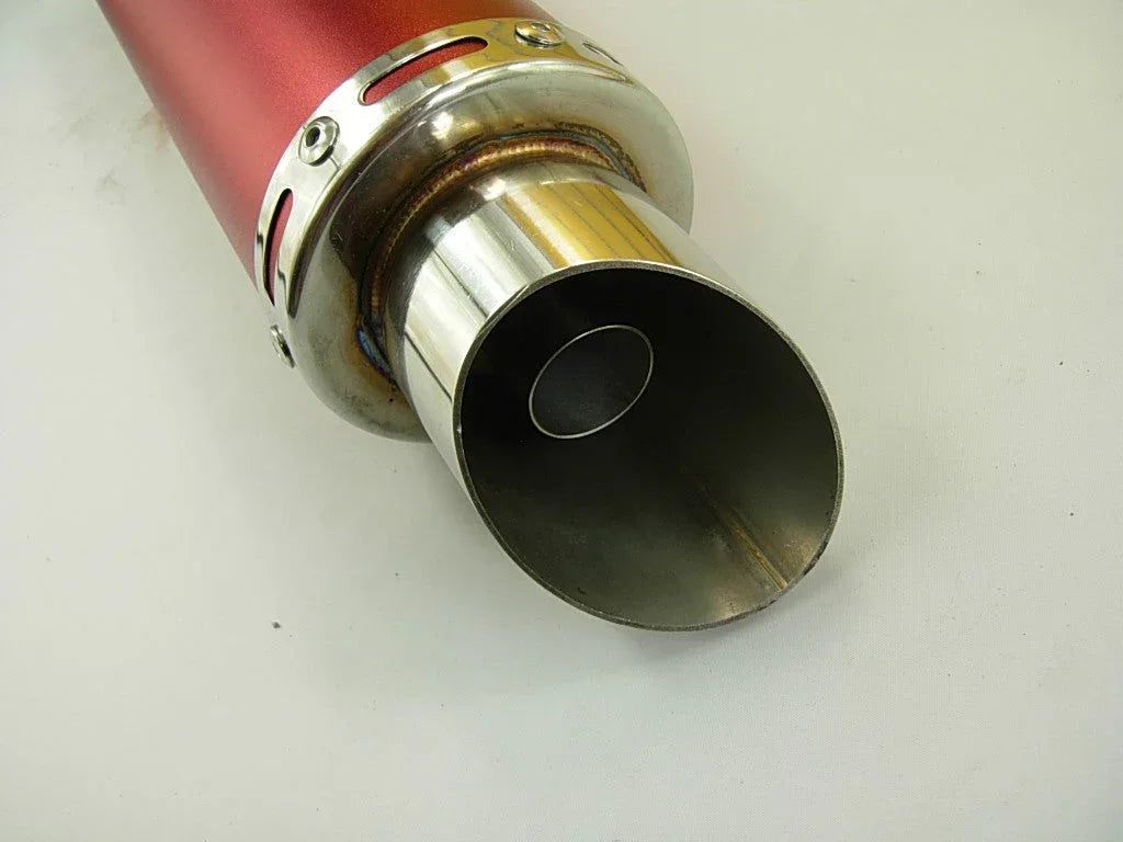 Performance Muffle exhaust GY6 50cc 125cc Matte Red - M - ChinesePartsPro
