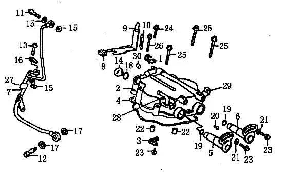 Retaining Plate cylinder rock arm cf250 250cc - ChinesePartsPro