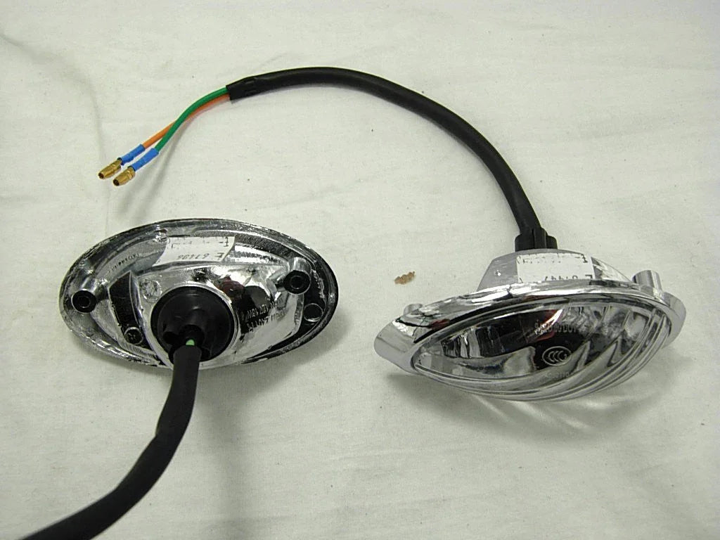 Set of signal light assemblies for GY6 50cc scooters, includes front and rear lights, compatible with various models.